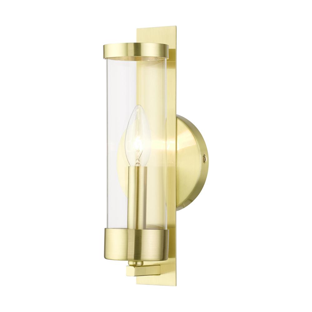 1 Light Satin Brass ADA Single Sconce