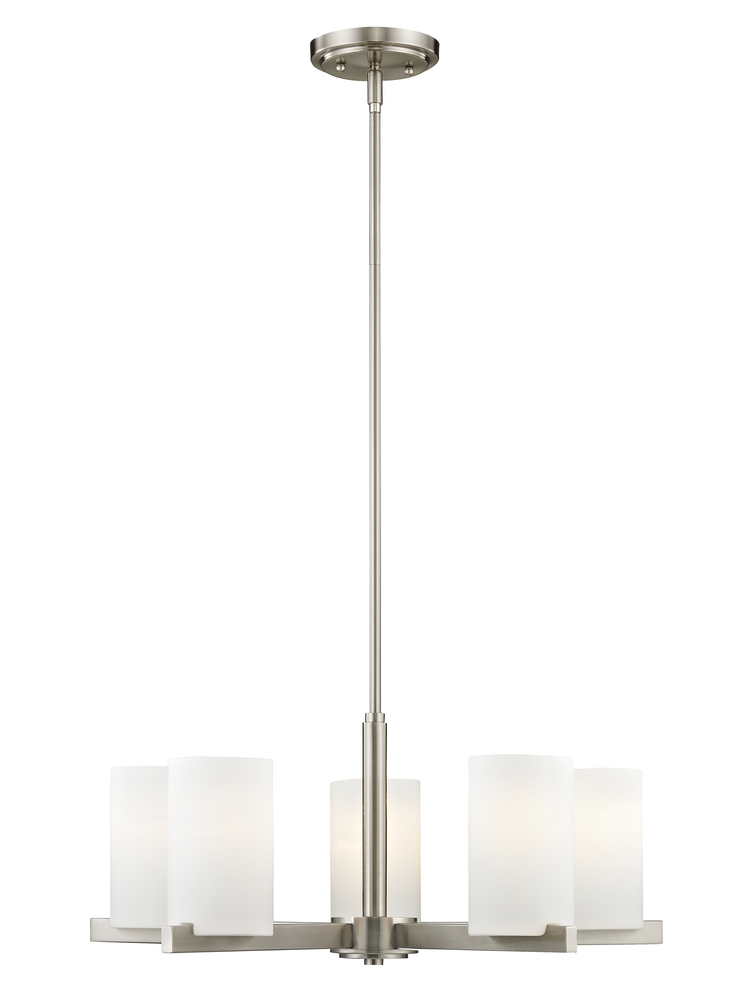 5 Light Brushed Nickel Chandelier