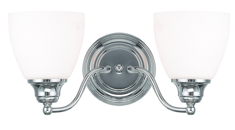 2 Light Polished Chrome Bath Light