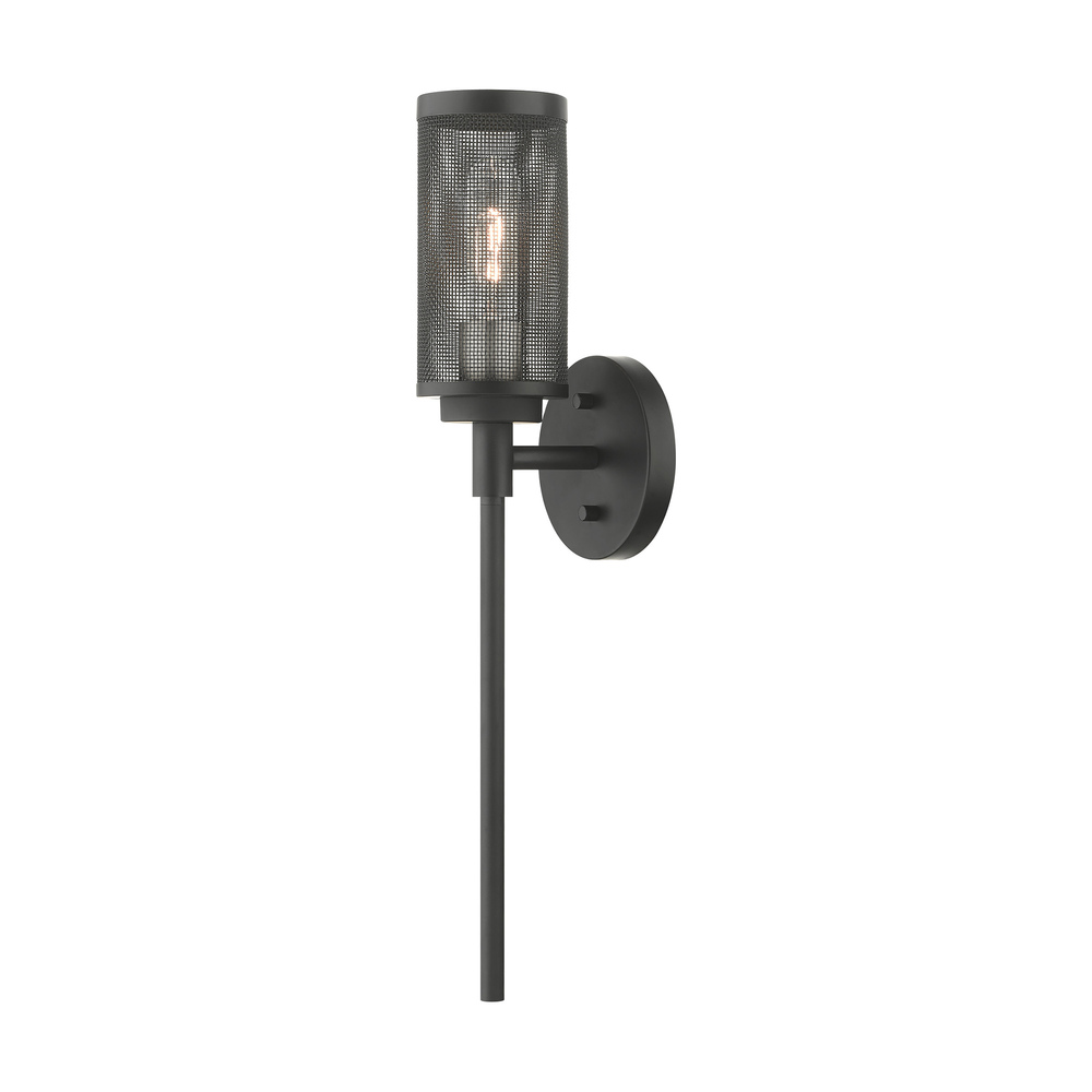 1 Lt Black Wall Sconce