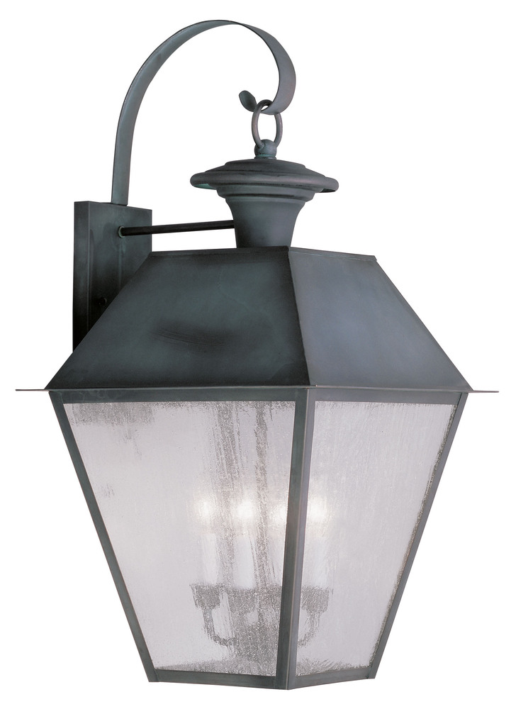 4 Light Charcoal Outdoor Wall Lantern
