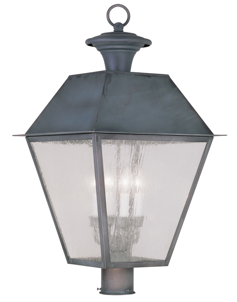 4 Light Charcoal Outdoor Post Lantern