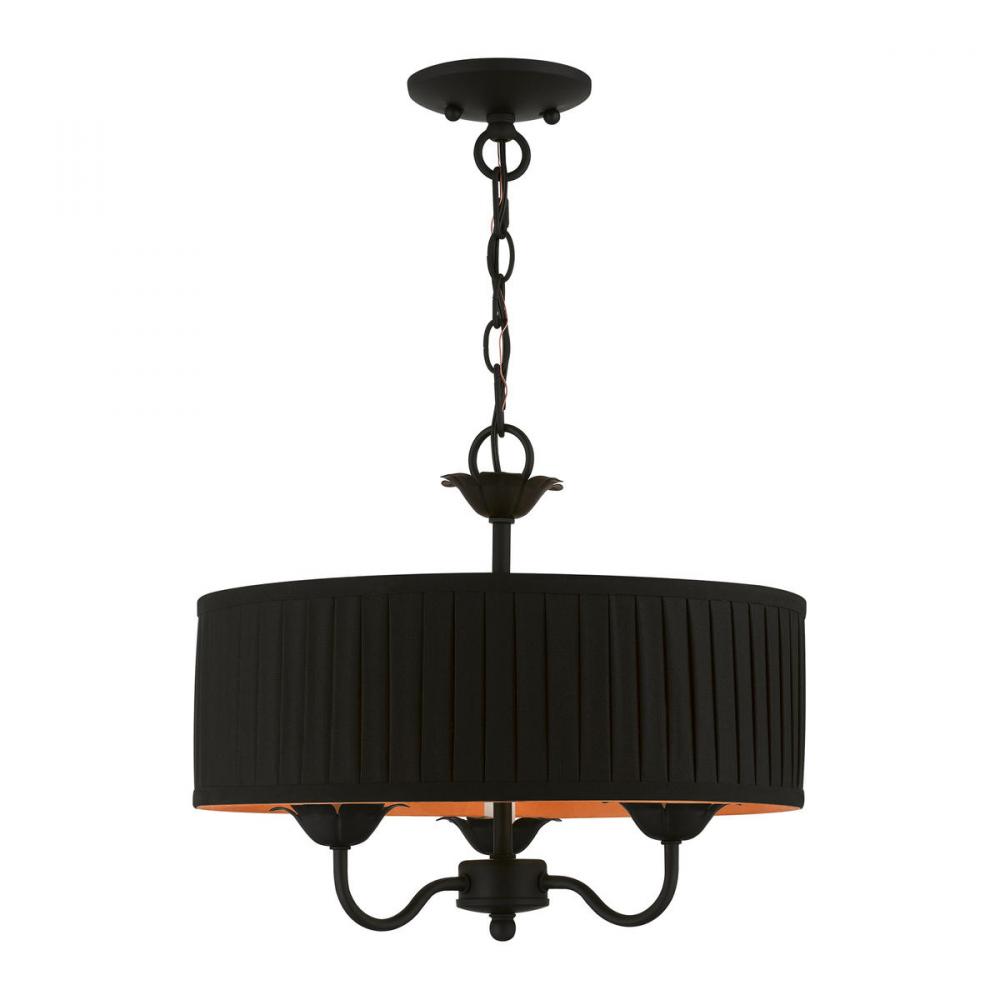 3 Light Black Pendant Chandelier