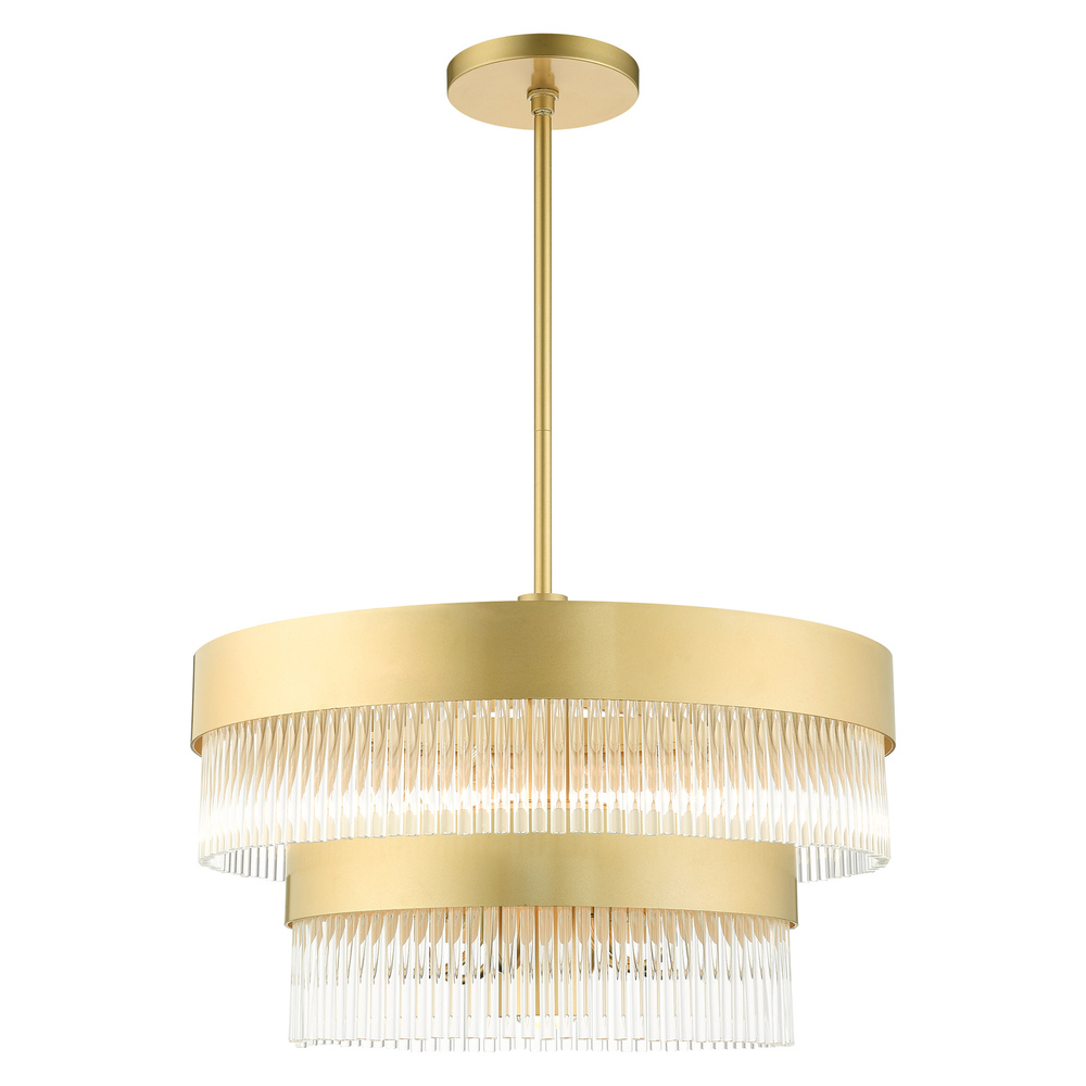 6 Lt Soft Gold Chandelier