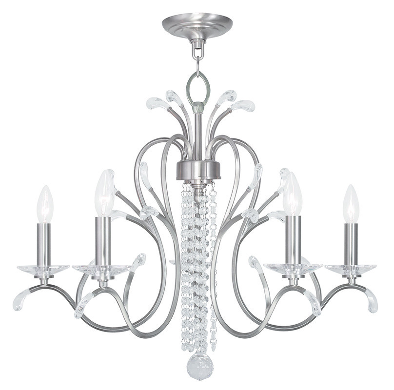 5 Light Brushed Nickel Chandelier