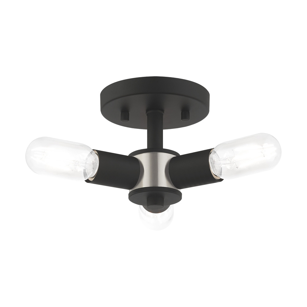 3 Lt Black Ceiling Mount