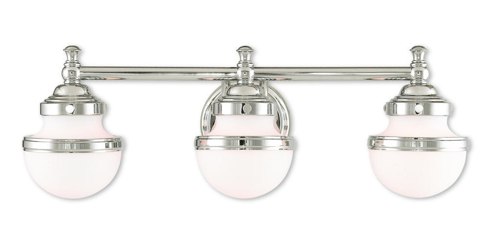 3 Light Polished Chrome Bath Light