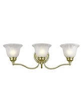 Livex Lighting 1353-02 - 3 Light Polished Brass Bath Light