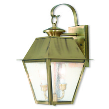 Livex Lighting 2165-01 - 2 Light AB Outdoor Wall Lantern