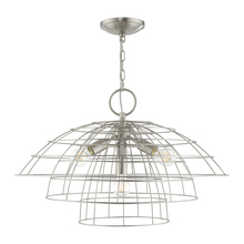 Livex Lighting 50948-91 - 4 Lt Brushed Nickel Chandelier