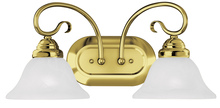 Livex Lighting 6102-02 - 2 Light Polished Brass Bath Light