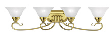 Livex Lighting 6104-02 - 4 Light Polished Brass Bath Light