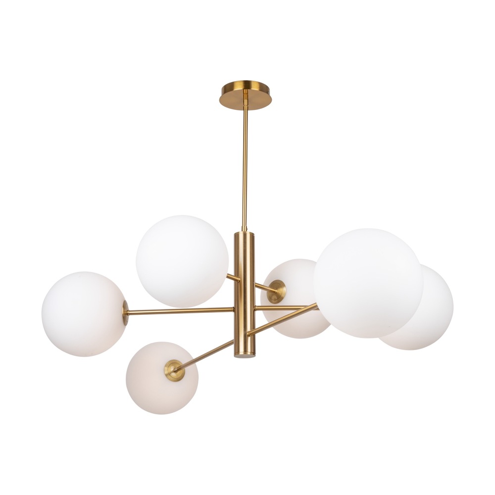 Aurelia Collection 6-Light 48" Chandelier Brass