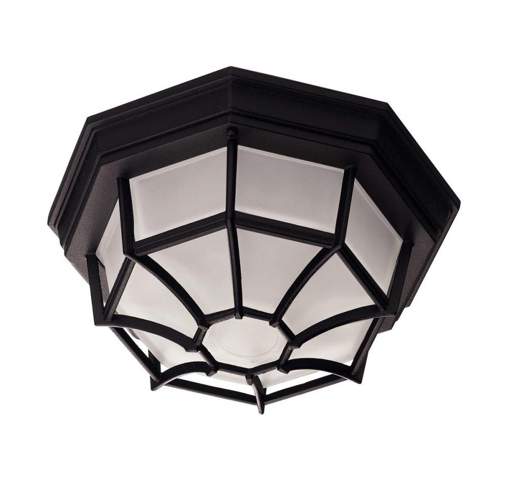 Exterior Collections 1-Light Outdoor Ceiling Light in Black