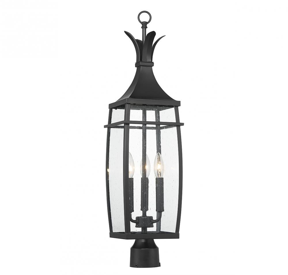 Montpelier 3-Light Outdoor Post Lantern in Matte Black