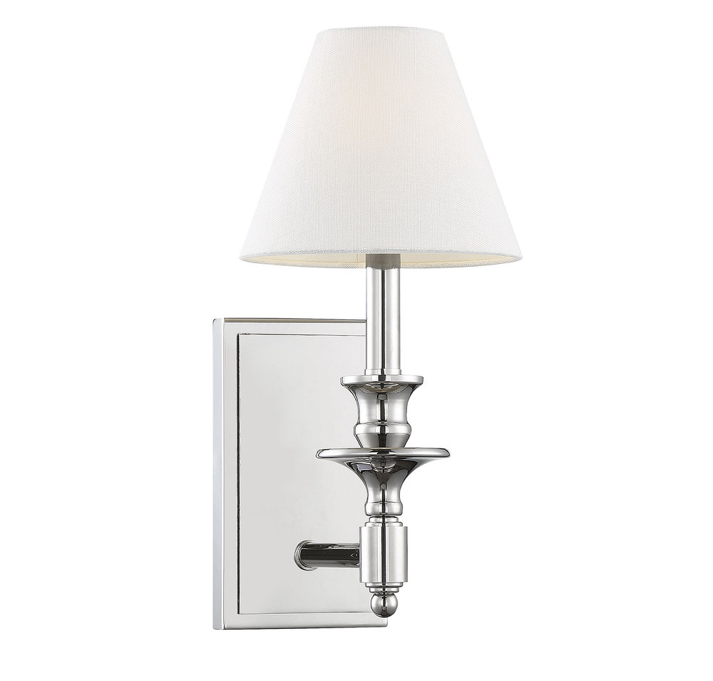 Washburn 1-Light Wall Sconce in Polished Nickel