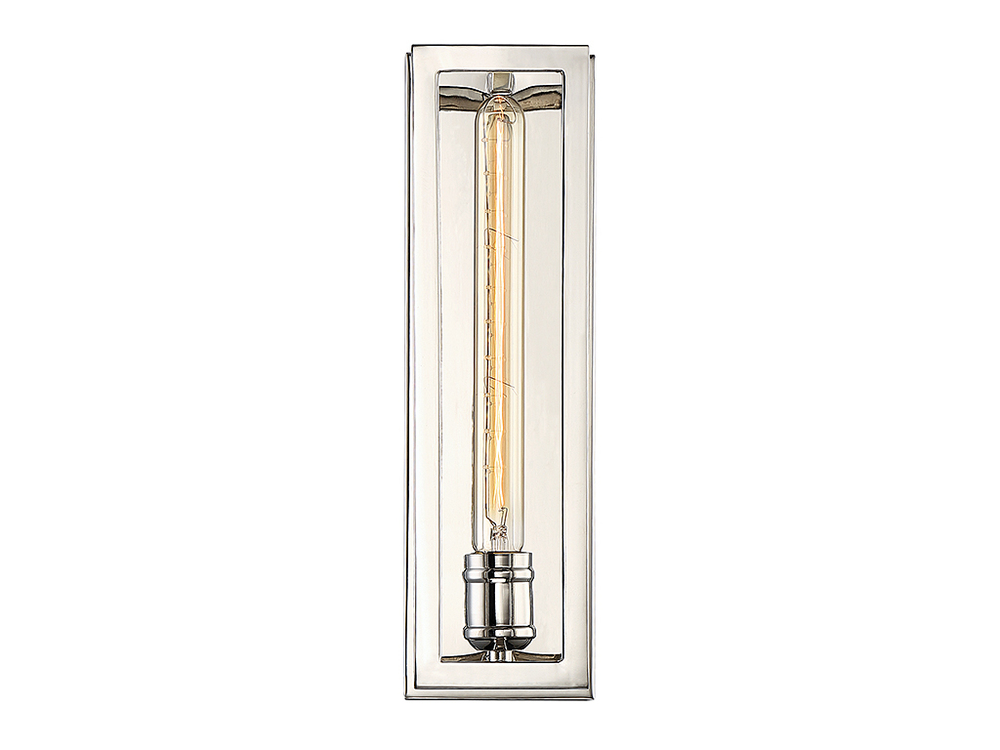 Clifton 1-Light Wall Sconce in Polished Nickel