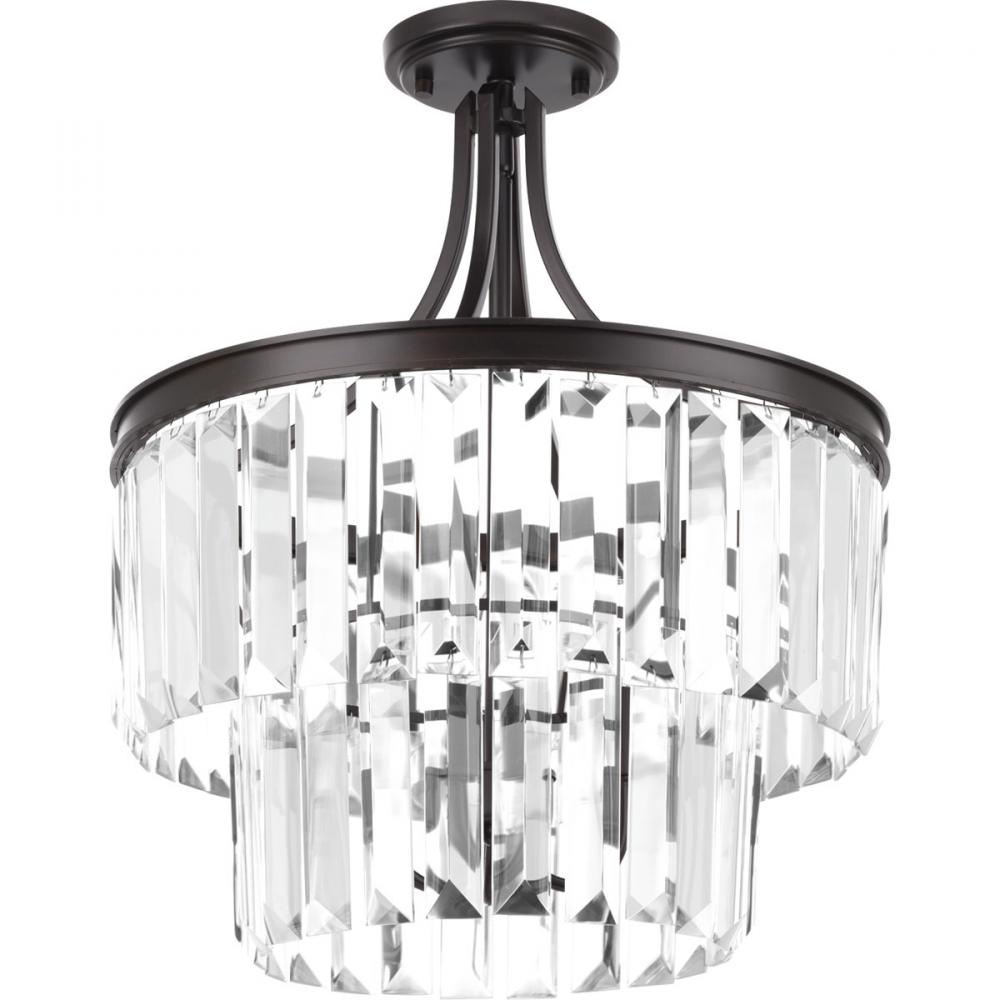 Glimmer Collection Three-Light 19" Semi-Flush Convertible