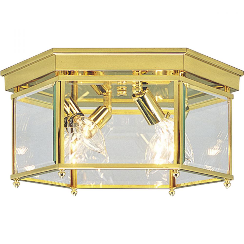 beveled glass flush mount