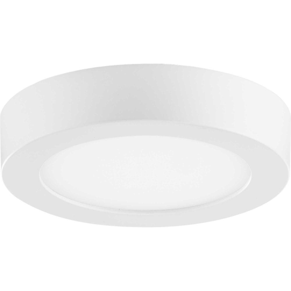 Everlume Collection White 5" Edgelit Round Flush Mount