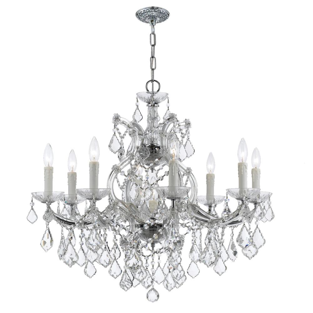 Maria Theresa 9 Light Spectra Crystal Polished Chrome Chandelier