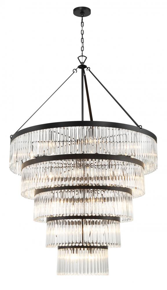 Emory 30 Light Black Forged Chandelier