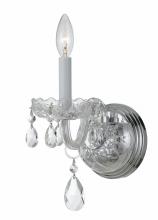 Crystorama 1031-CH-CL-MWP - Traditional Crystal 1 Light Hand Cut Crystal Polished Chrome Wall Mount
