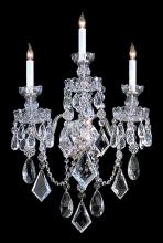 Crystorama 1043-CH-CL-MWP - Traditional Crystal 3 Light Polished Chrome Hand Cut Crystal Sconce