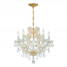 Crystorama 4405-GD-CL-MWP - Maria Theresa 6 Light Hand Cut Crystal Gold Chandelier