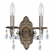 Crystorama 5022-VB-CL-MWP - Paris Market 2 Light Clear Crystal Venetian Bronze Sconce
