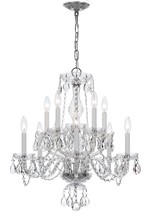 Crystorama 5080-CH-CL-MWP - Traditional Crystal 10 Light Clear Crystal Polished Chrome Chandelier