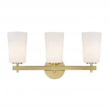 Crystorama COL-103-AG - Colton 3 Light Aged Brass Bathroom Vanity