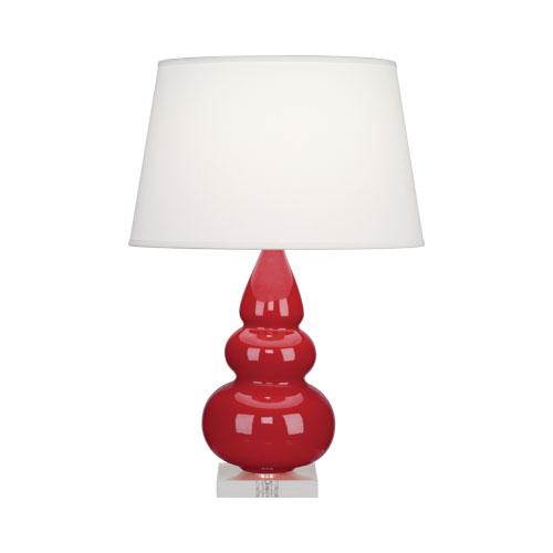 Ruby Red Small Triple Gourd Accent Lamp