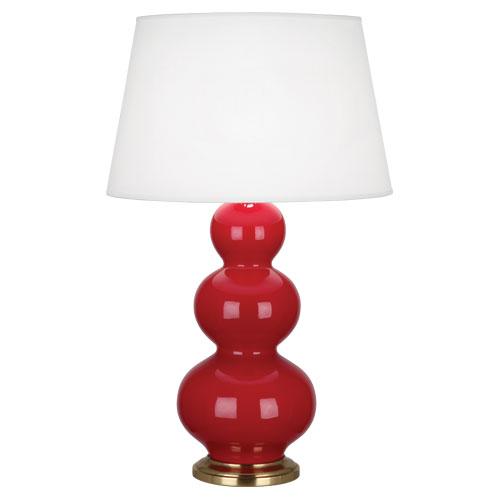 Ruby Red Triple Gourd Table Lamp