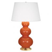 Robert Abbey 312X - Pumpkin Triple Gourd Table Lamp