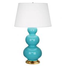 Robert Abbey 322X - Egg Blue Triple Gourd Table Lamp