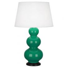 Robert Abbey EG41X - Emerald Triple Gourd Table Lamp