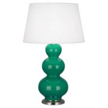 Robert Abbey EG42X - Emerald Triple Gourd Table Lamp