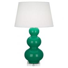 Robert Abbey EG43X - Emerald Triple Gourd Table Lamp