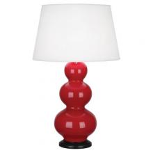 Robert Abbey RR41X - Ruby Red Triple Gourd Table Lamp