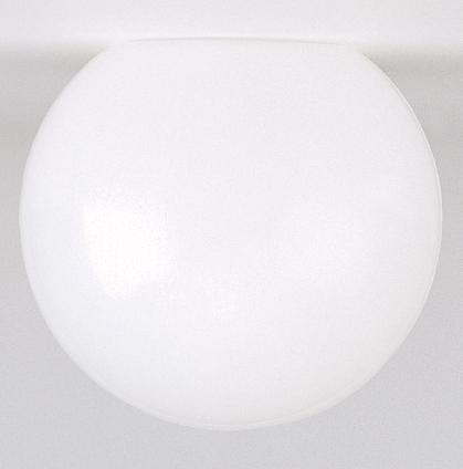 White Neckless Poly Globe Shade; 6 inch Diameter; 3-3/8 inch Opening