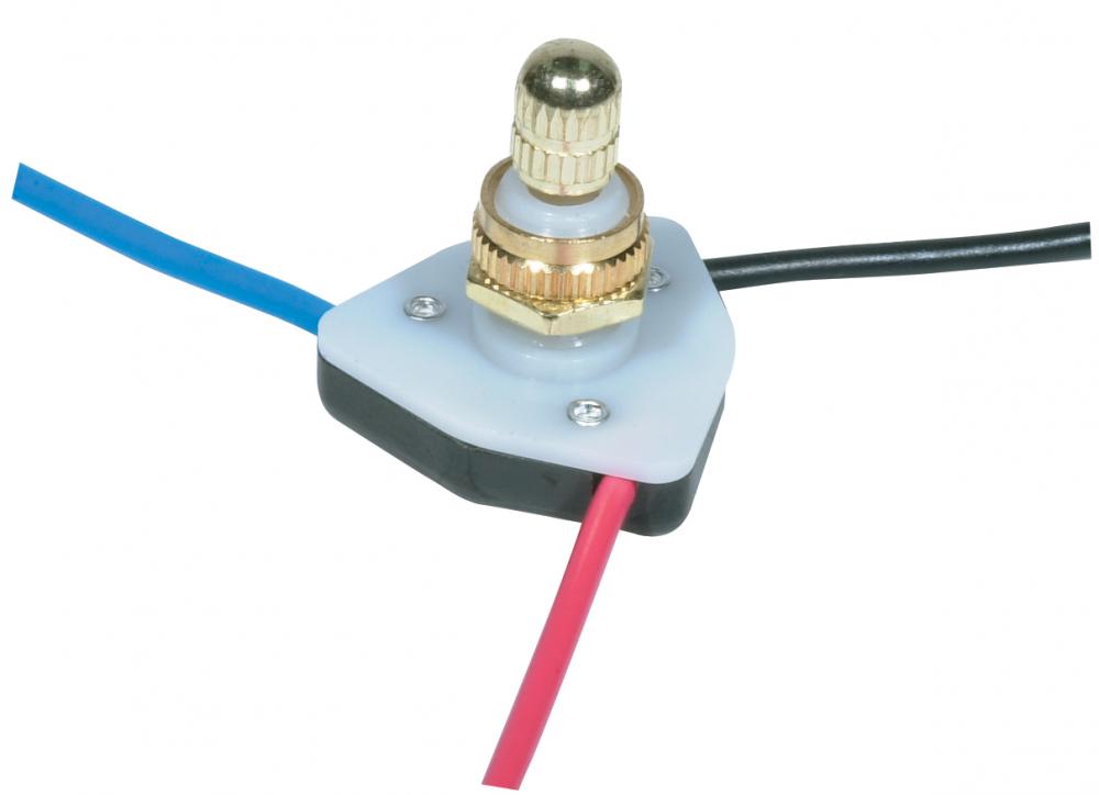 Hi-Low Metal Rotary Switch With Diode; 2 Circuit; 6A-125V, 3A-250V Rating; On-Off Function; Brass