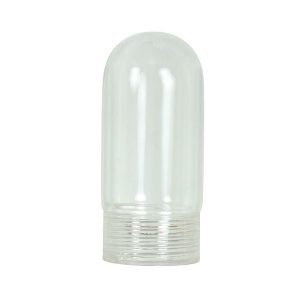 Tubular Clear Glass With Threads; 2.5mm Thickness; 500C; 2-1/4" Height; 1" Diameter