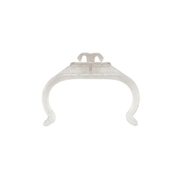 4-Pin Long Twin Tube Lampholder & Clips - Clear Plastic Horizontal Clip Panel Thickness .023 - .039