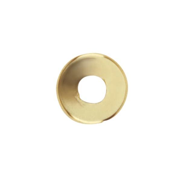 Steel Check Ring; Curled Edge; 1/8 IP Slip; Vacuum Brass Finish; 1" Diameter