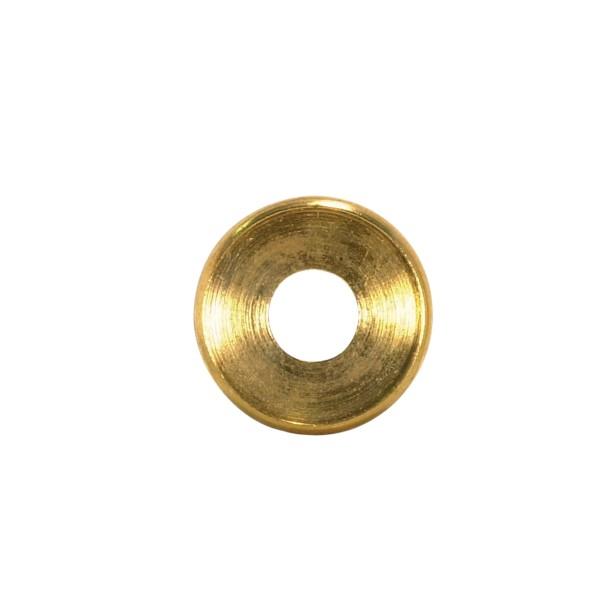Turned Brass Double Check Ring; 1/8 IP Slip; Burnished And Lacquered; 3/4" Diameter