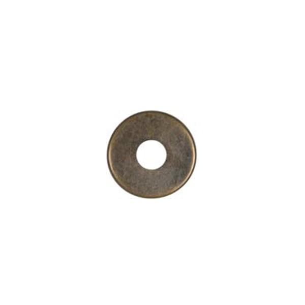 Steel Check Ring; Curled Edge; 1/8 IP Slip; Antique Brass Finish; 1-1/4" Diameter