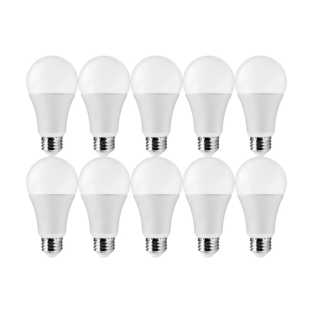 14 Watt A19 LED; 5000K; 100 Watt Replacement; Medium base; 220 deg. Beam Angle; 10-Pack