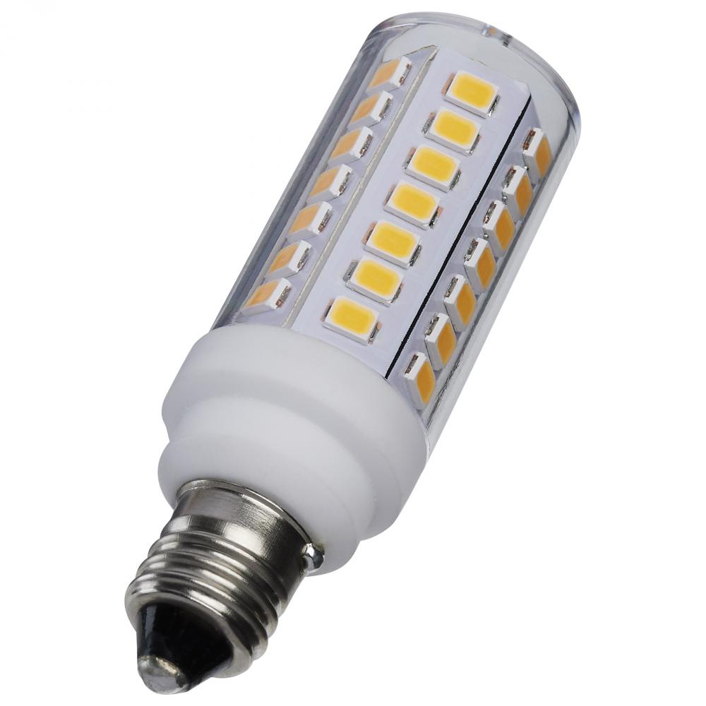 5 Watt T6 LED; Clear Finish; E11 Base; 3000K; 120 Volt