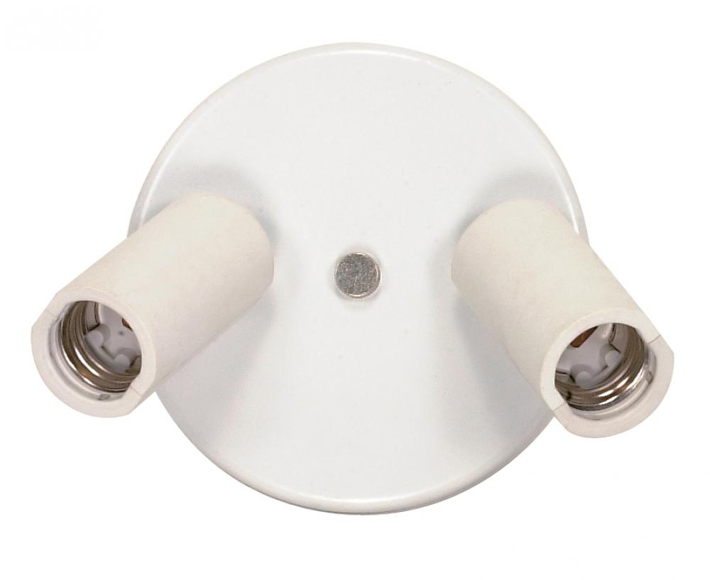 2-Light Ceiling Swivel Fixture; Carded